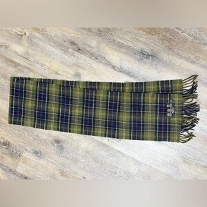 Barbour Tartan Men's Scarf in Green and Navy